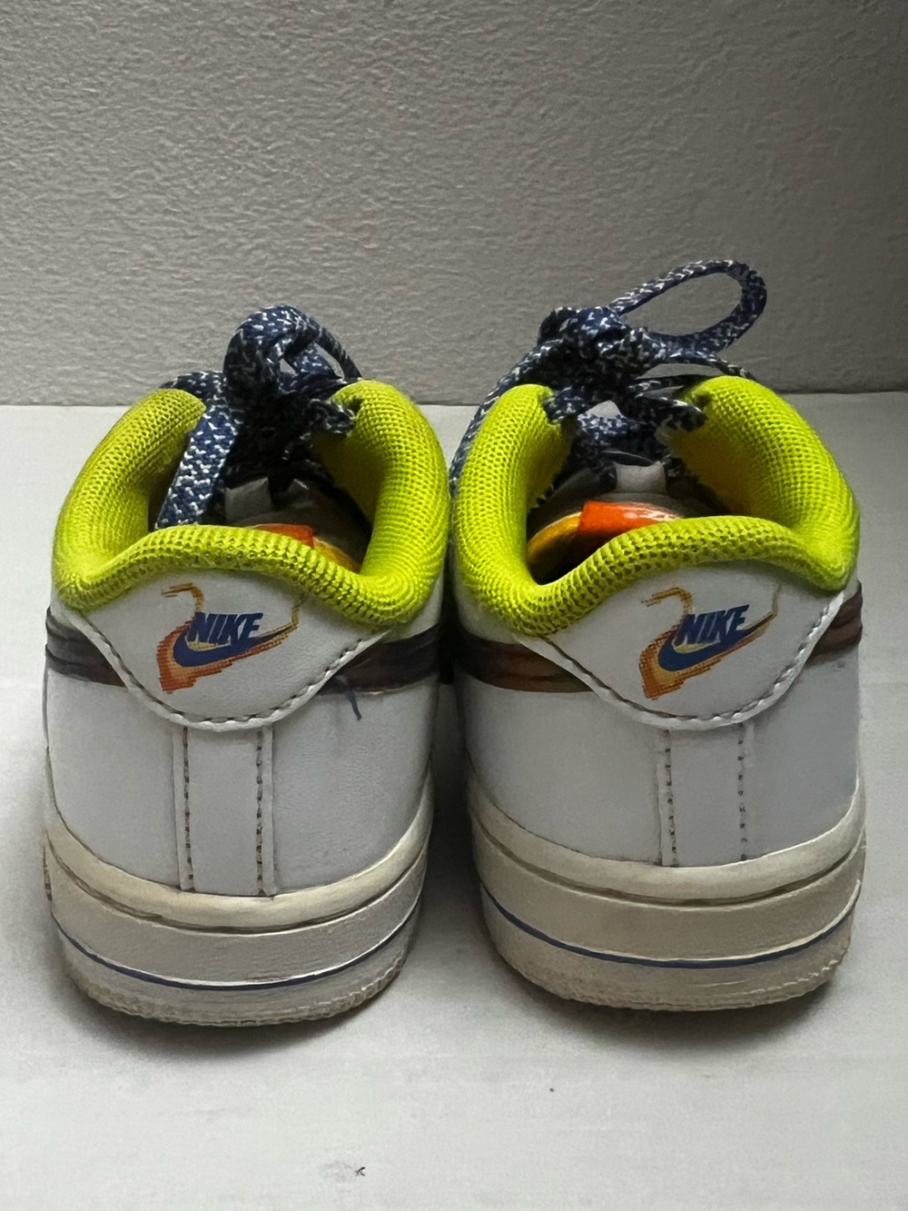 Nike Air Force 1 Low Leather Toddler Sneakers Sz 9C White Athletic Casual Shoes - Picture 8 of 12